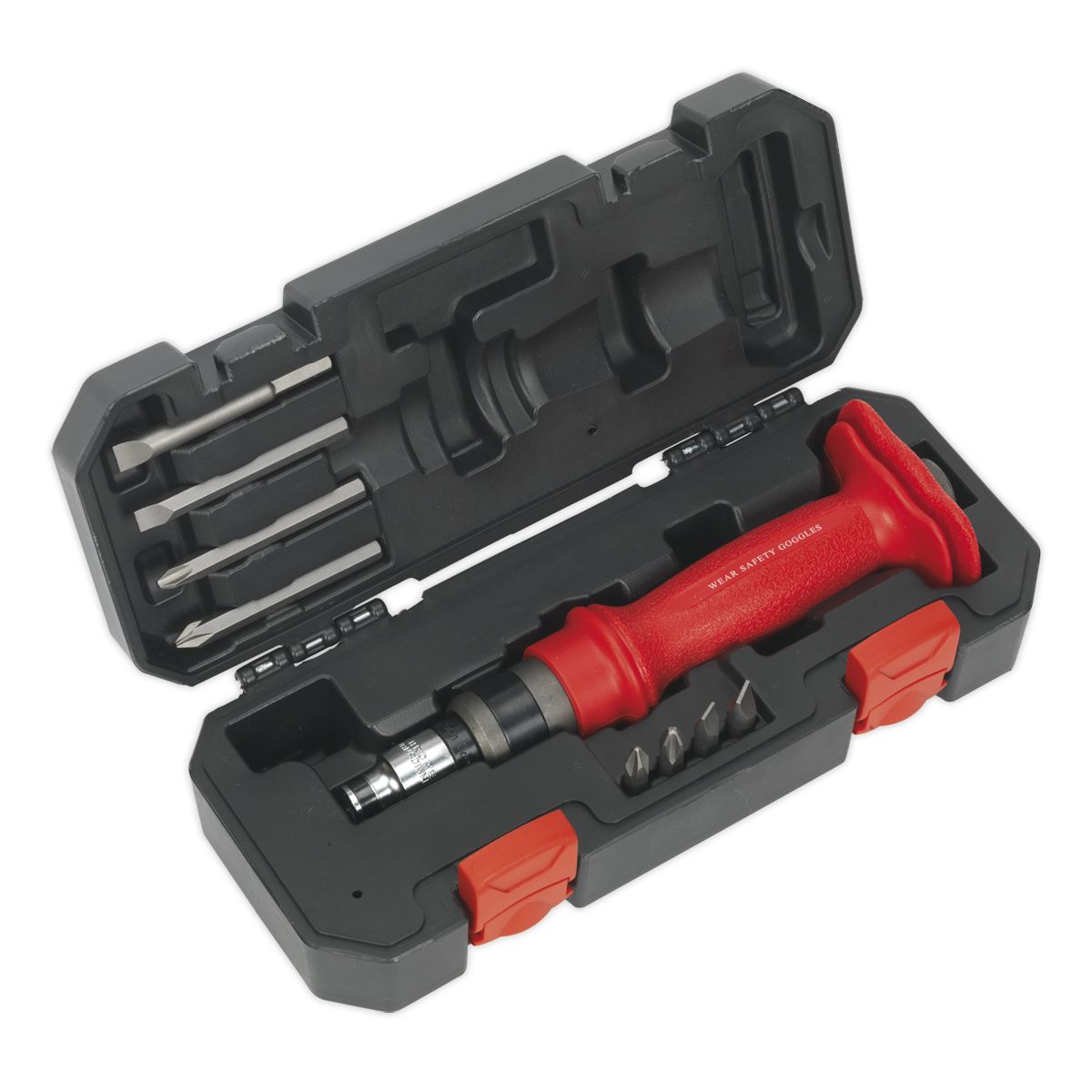 Sealey Premier Heavy-Duty Impact Driver Set with Protection Grip 10pc - Image 1