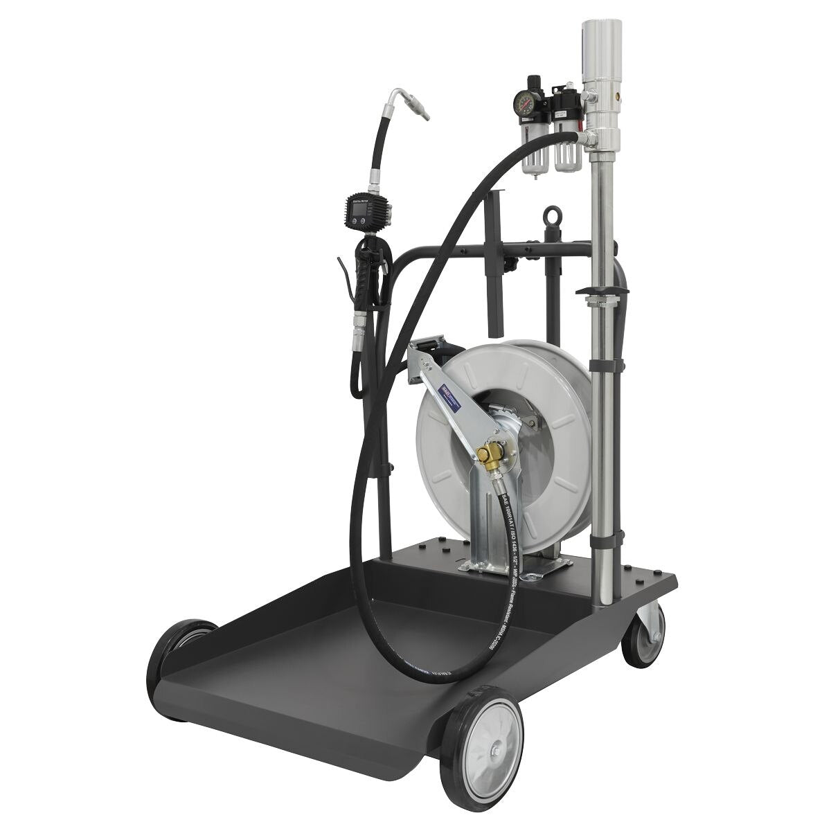 Sealey Air Operated Oil Dispensing System with 10m Retractable Hose Reel - Image 7