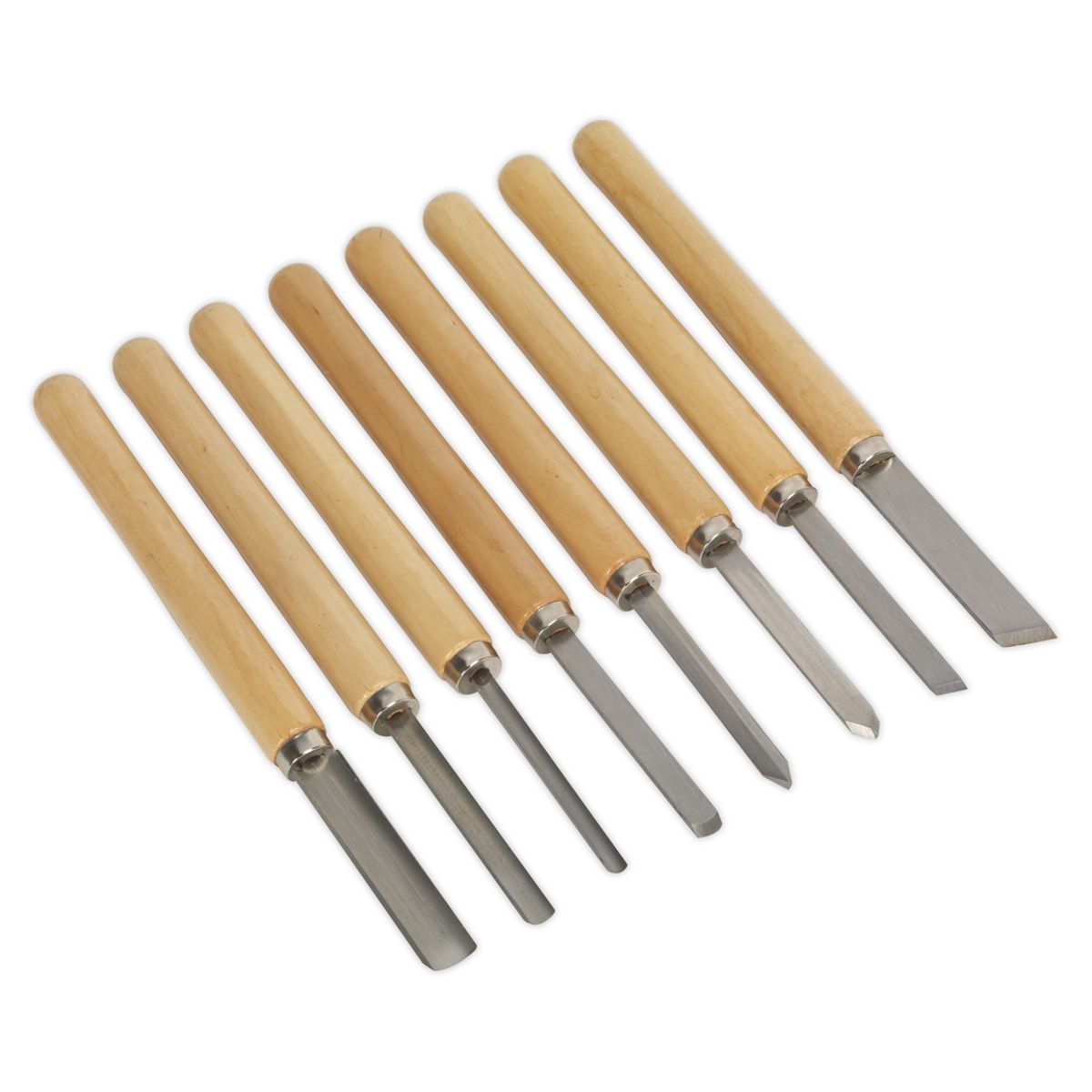 Sealey Wood Turning Chisel Set 8pc - Image 1