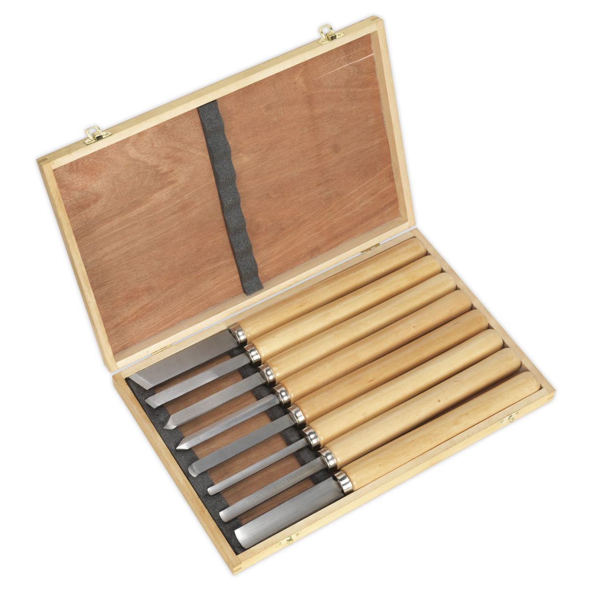 Sealey Wood Turning Chisel Set 8pc - Image 2