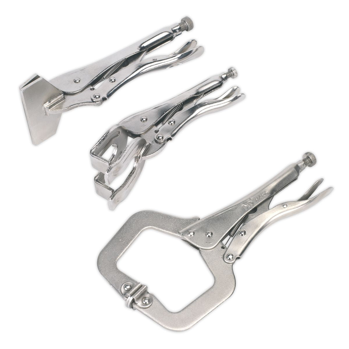 Sealey Premier C-Clamp & Welding Clamp Set 3pc - Image 1