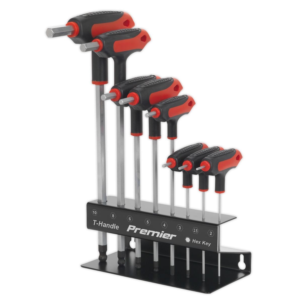 Sealey Premier T-Handle Ball-End Hex Key Set 8pc - Image 1