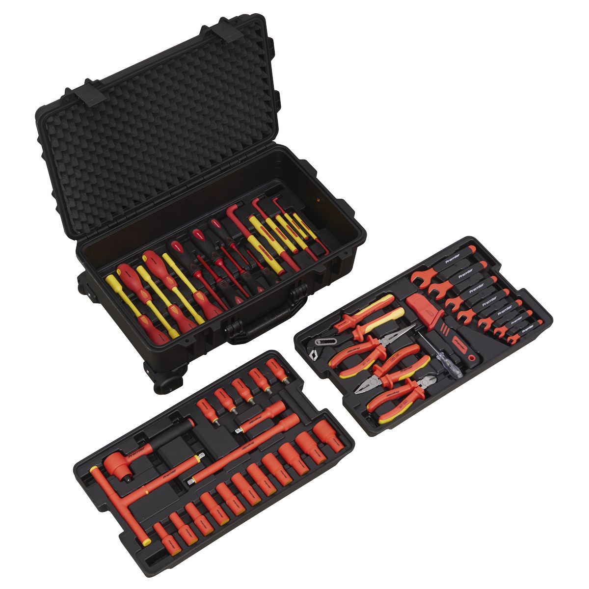 Sealey Premier Insulated Tool Kit 3/8"Sq Drive 1000V 50pc - Image 1