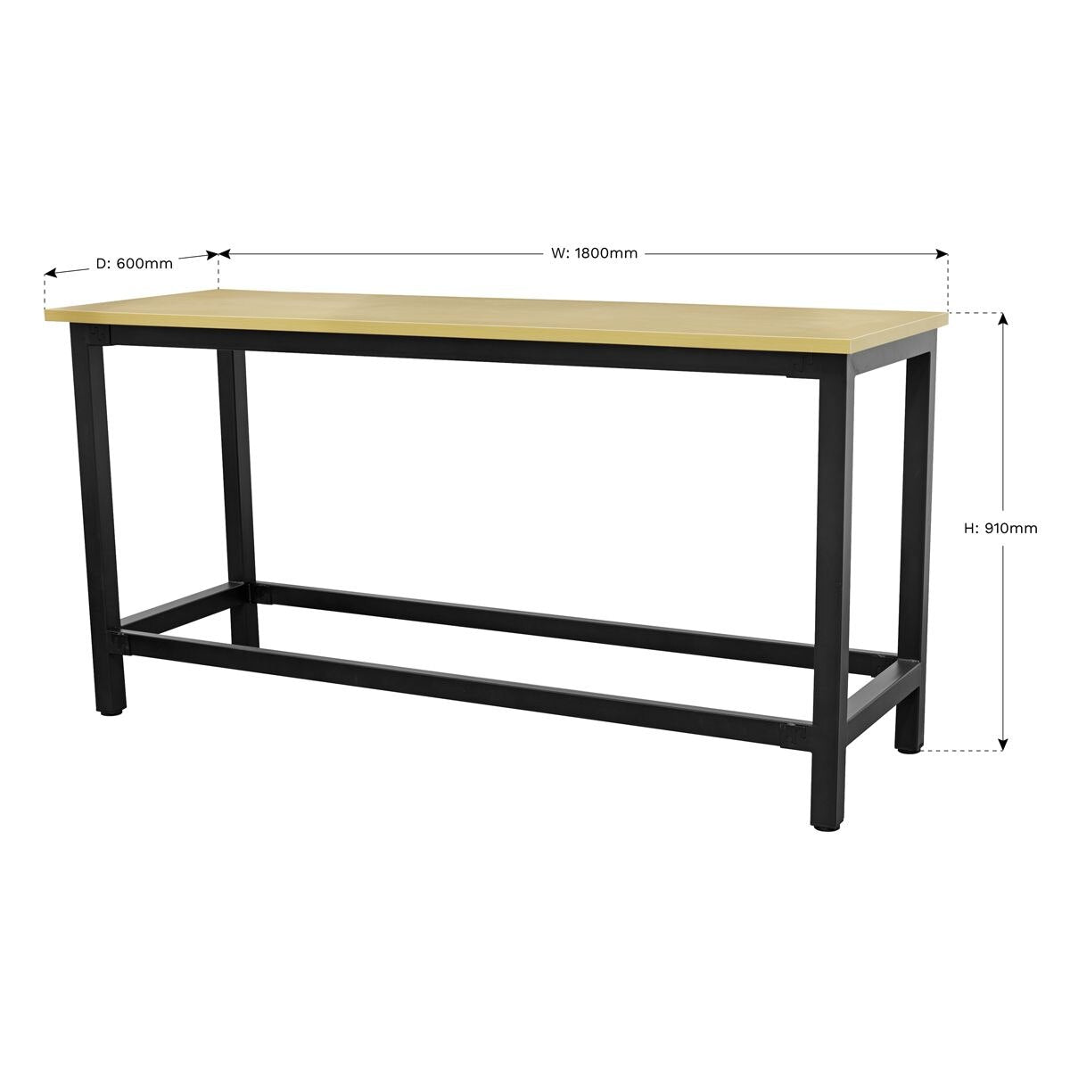 Sealey Heavy-Duty Steel Workbench with 25mm MDF Top 1.8m - Image 2