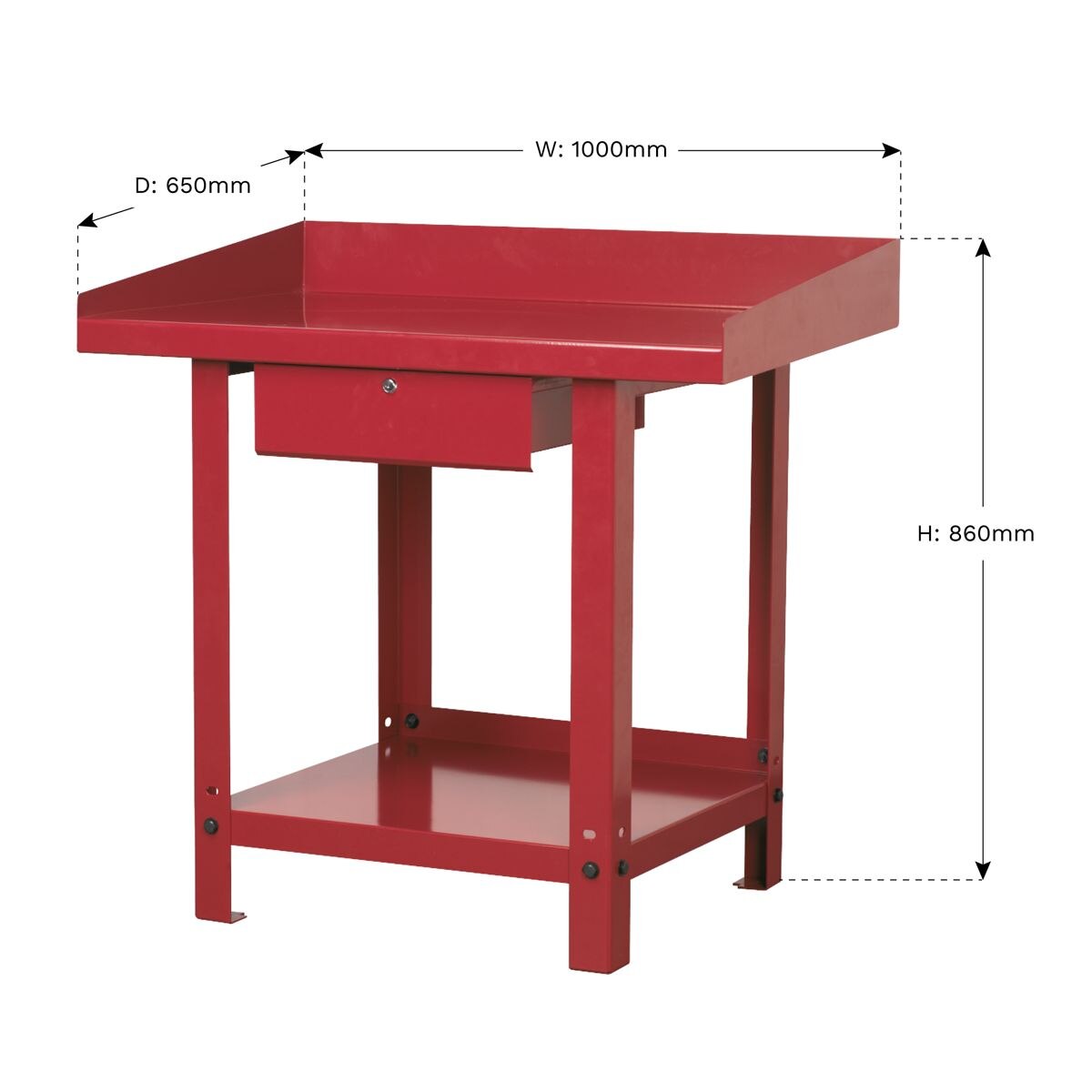 Sealey Steel Workbench with Drawer 1m - Image 2