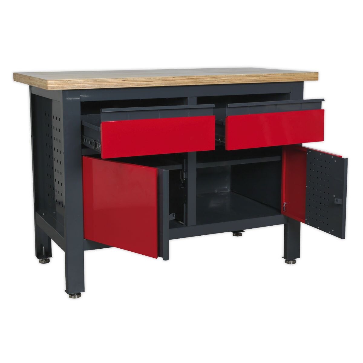 Sealey Workbench with 2 Drawers & 2 Cupboards - Image 2