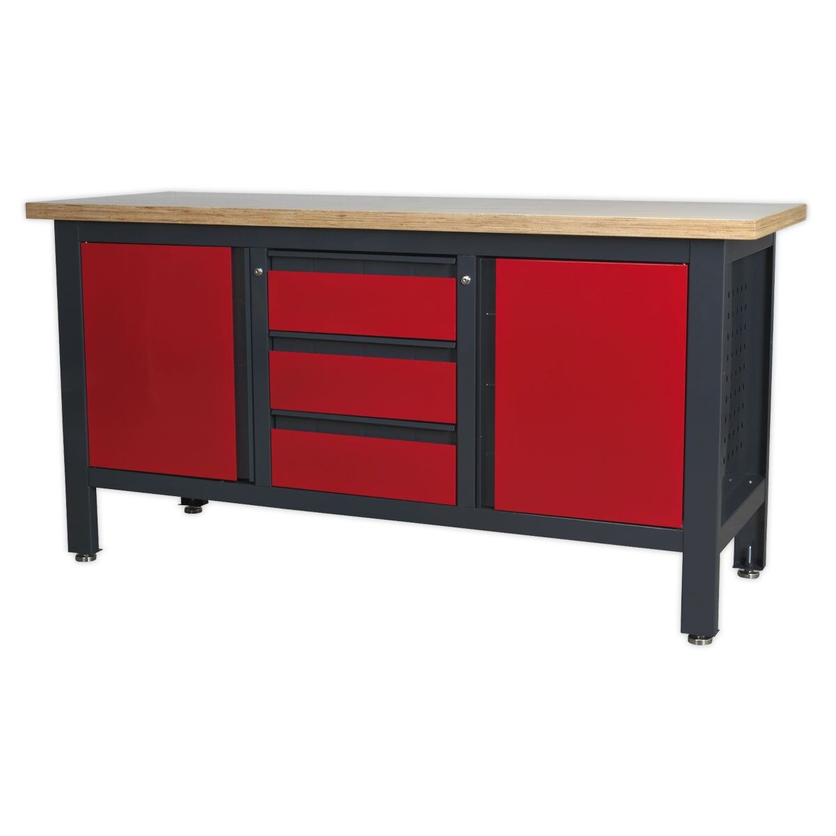 Sealey Workbench with 3 Drawers & 2 Cupboards - Image 5