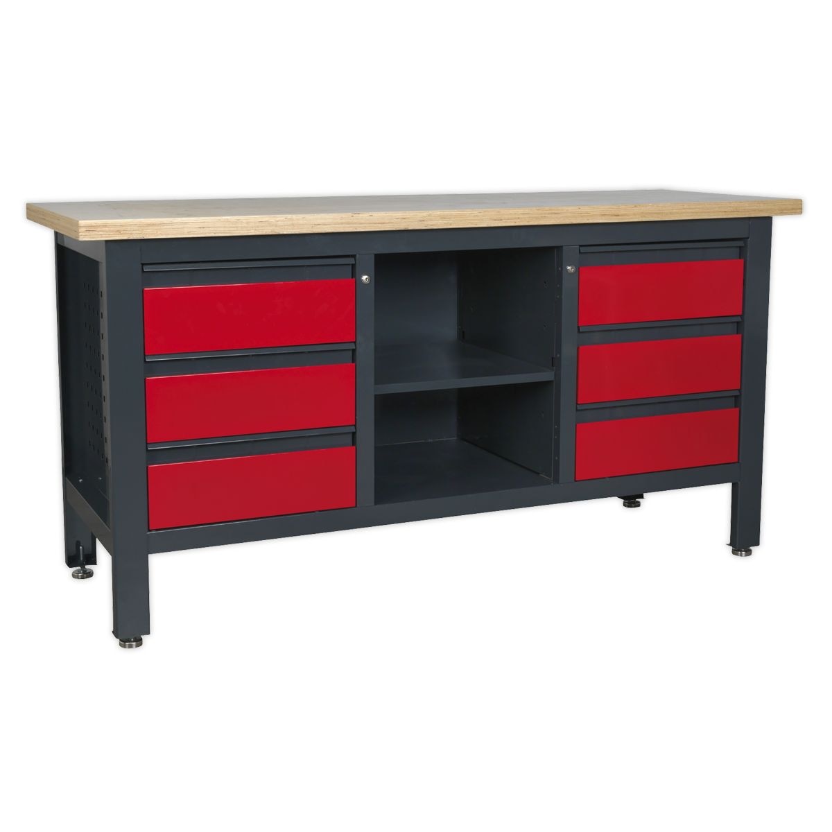 Sealey Workbench with 6 Drawers & Open Storage - Image 1