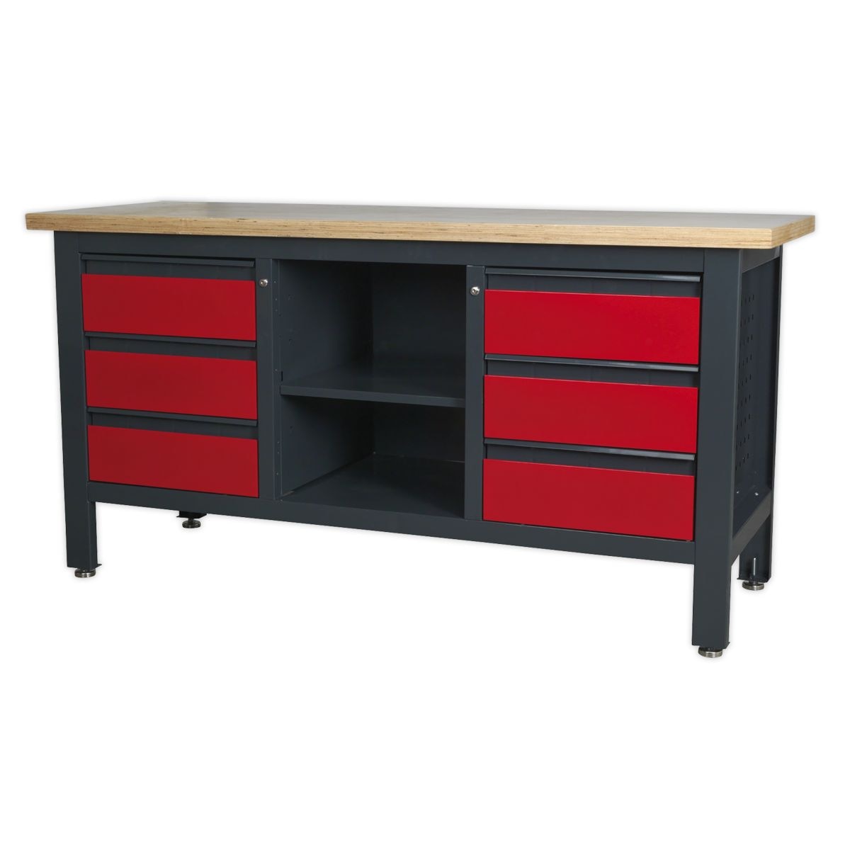 Sealey Workbench with 6 Drawers & Open Storage - Image 8