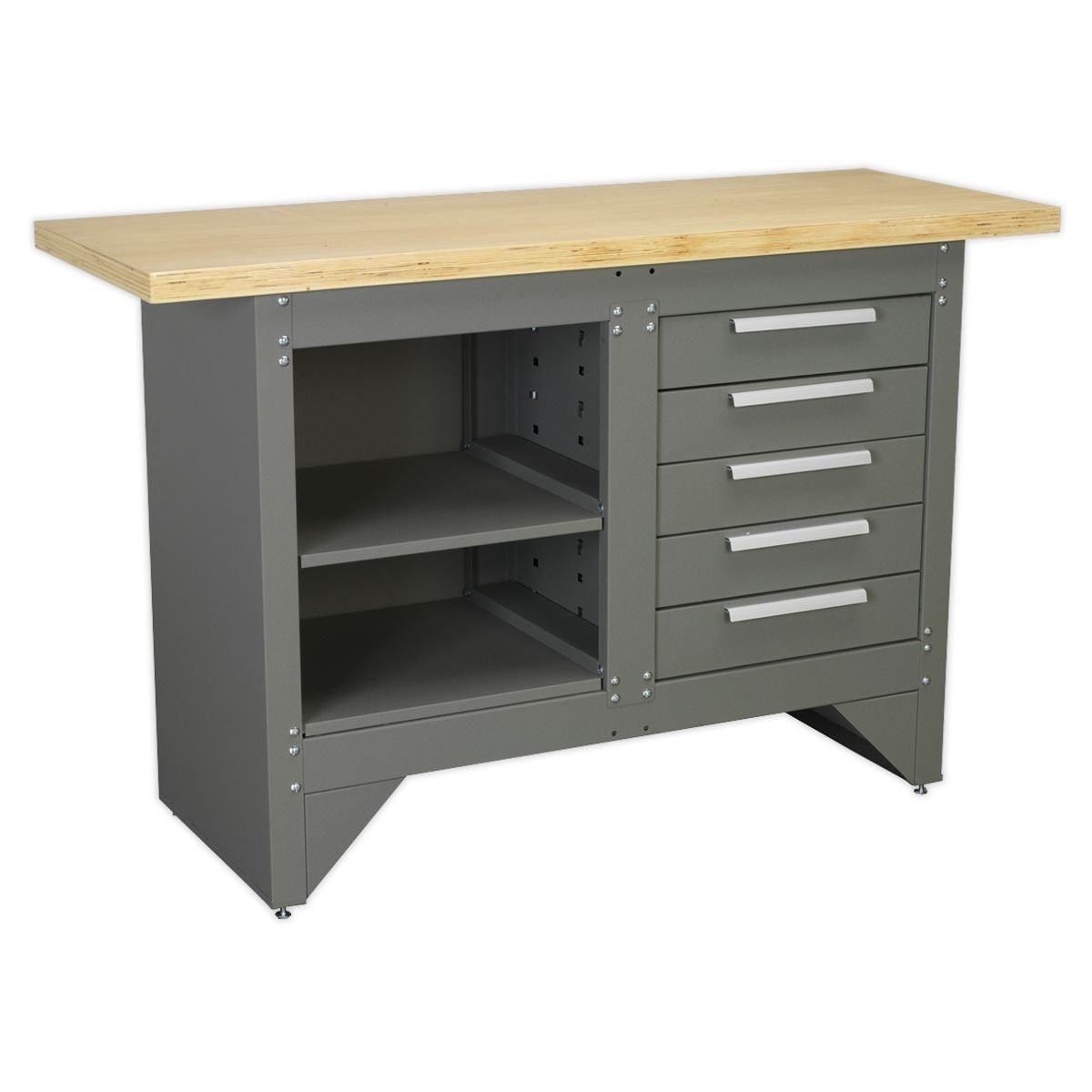 Sealey Heavy-Duty Workbench with 5 Drawers - Image 1