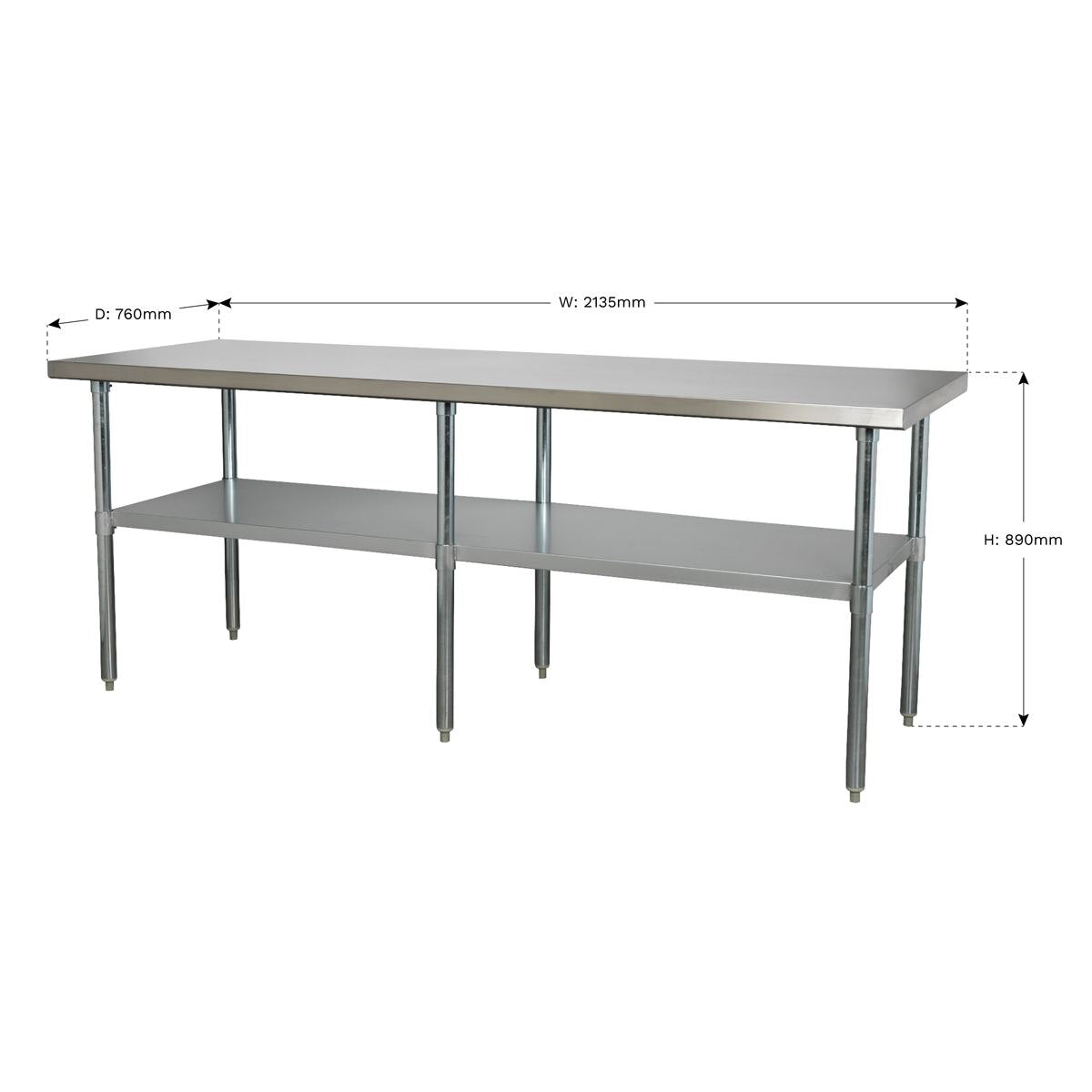 Sealey Stainless Steel Workbench 2.1m - Image 4