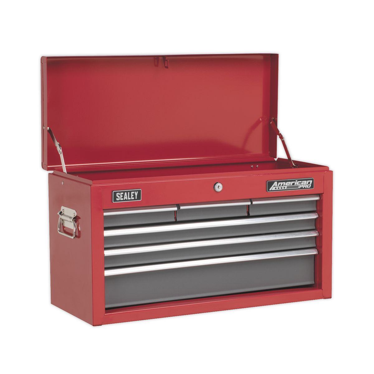 Sealey American PRO Topchest 6 Drawer - Red/Grey - Image 1