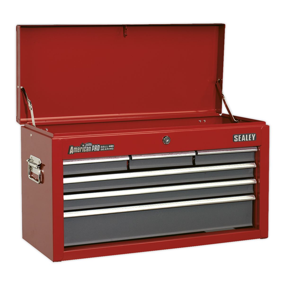 Sealey American PRO Topchest 6 Drawer - Red/Grey - Image 2