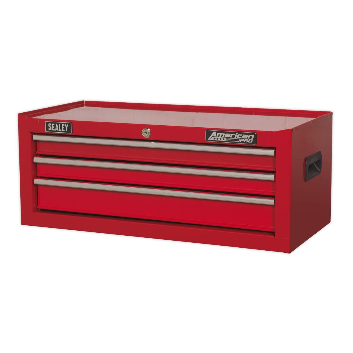 Sealey American PRO Mid-Box Tool Chest 3 Drawer - Red - Image 2