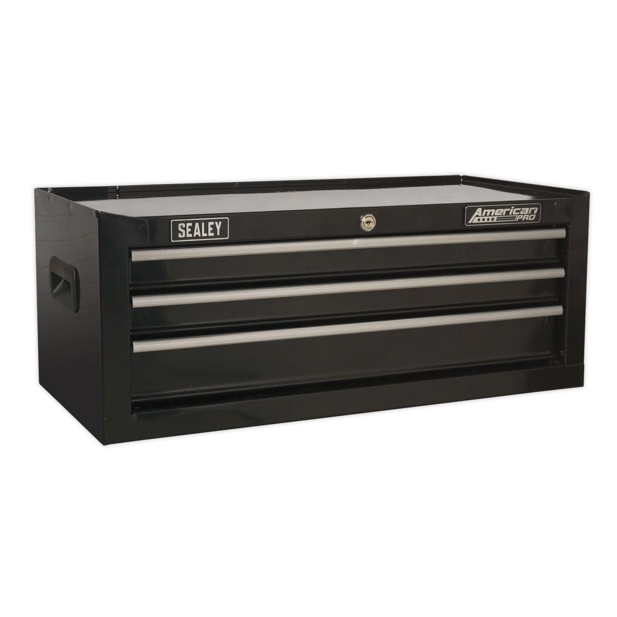 Sealey American PRO Mid-Box Tool Chest 3 Drawer - Black - Image 1