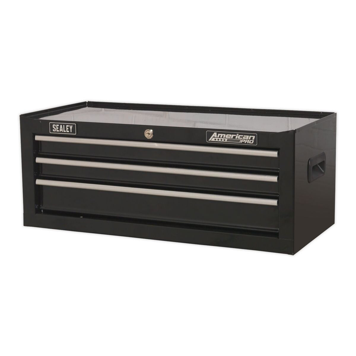 Sealey American PRO Mid-Box Tool Chest 3 Drawer - Black - Image 2