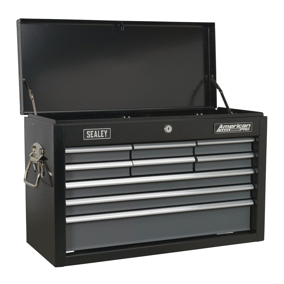 Sealey American PRO Topchest 9 Drawer - Black/Grey - Image 1