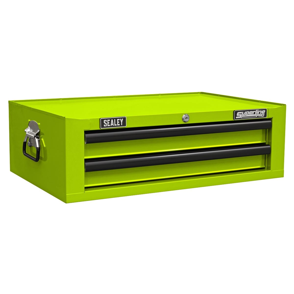 Sealey Superline PRO Mid-Box Tool Chest 2 Drawer - Green/Black - Image 1