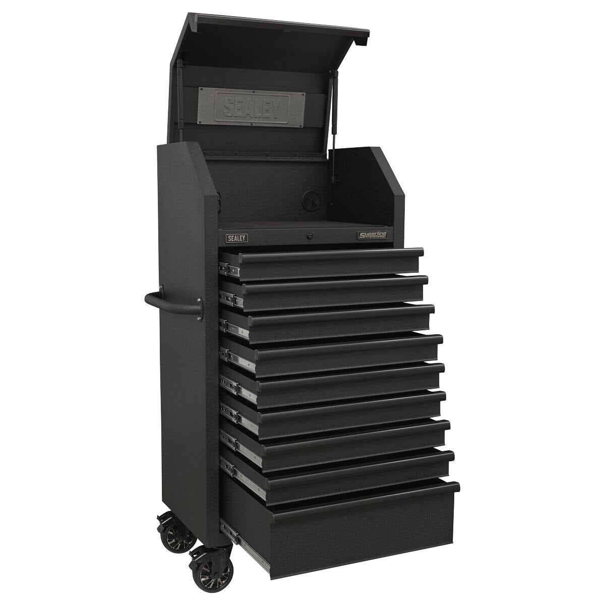 Sealey Superline PRO Black Edition Tower Cabinet with 9 Soft Close Drawers & Power Strip 690mm - Image 8