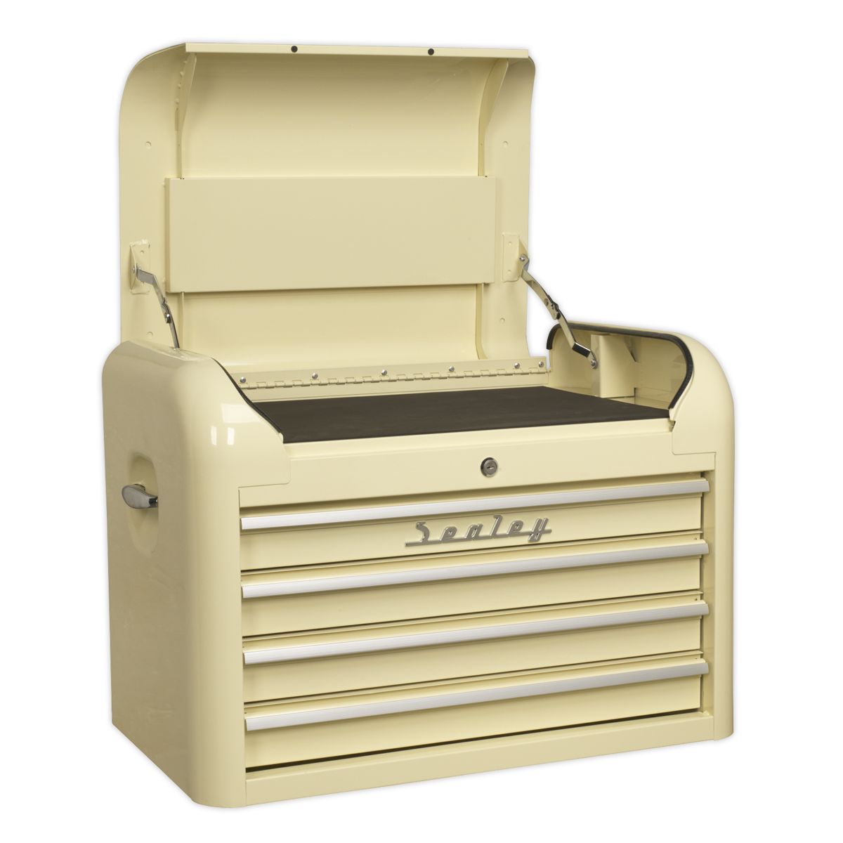 Sealey Premier Retro Style Topchest, Mid-Box Tool Chest & Rollcab Combination 10 Drawer - Cream - Image 3