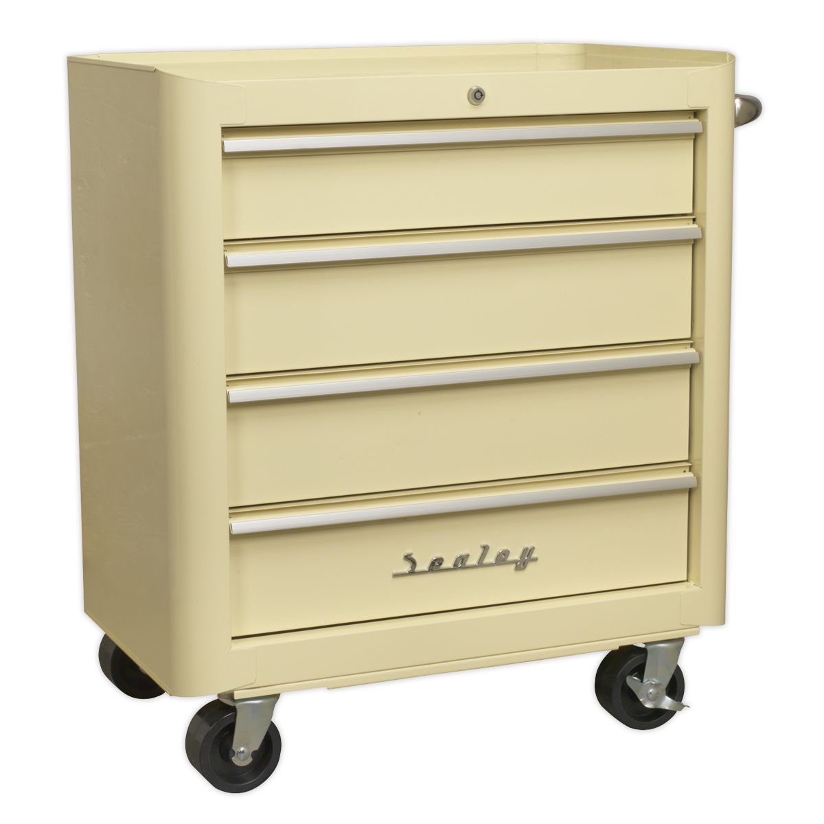 Sealey Premier Retro Style Topchest, Mid-Box Tool Chest & Rollcab Combination 10 Drawer - Cream - Image 5