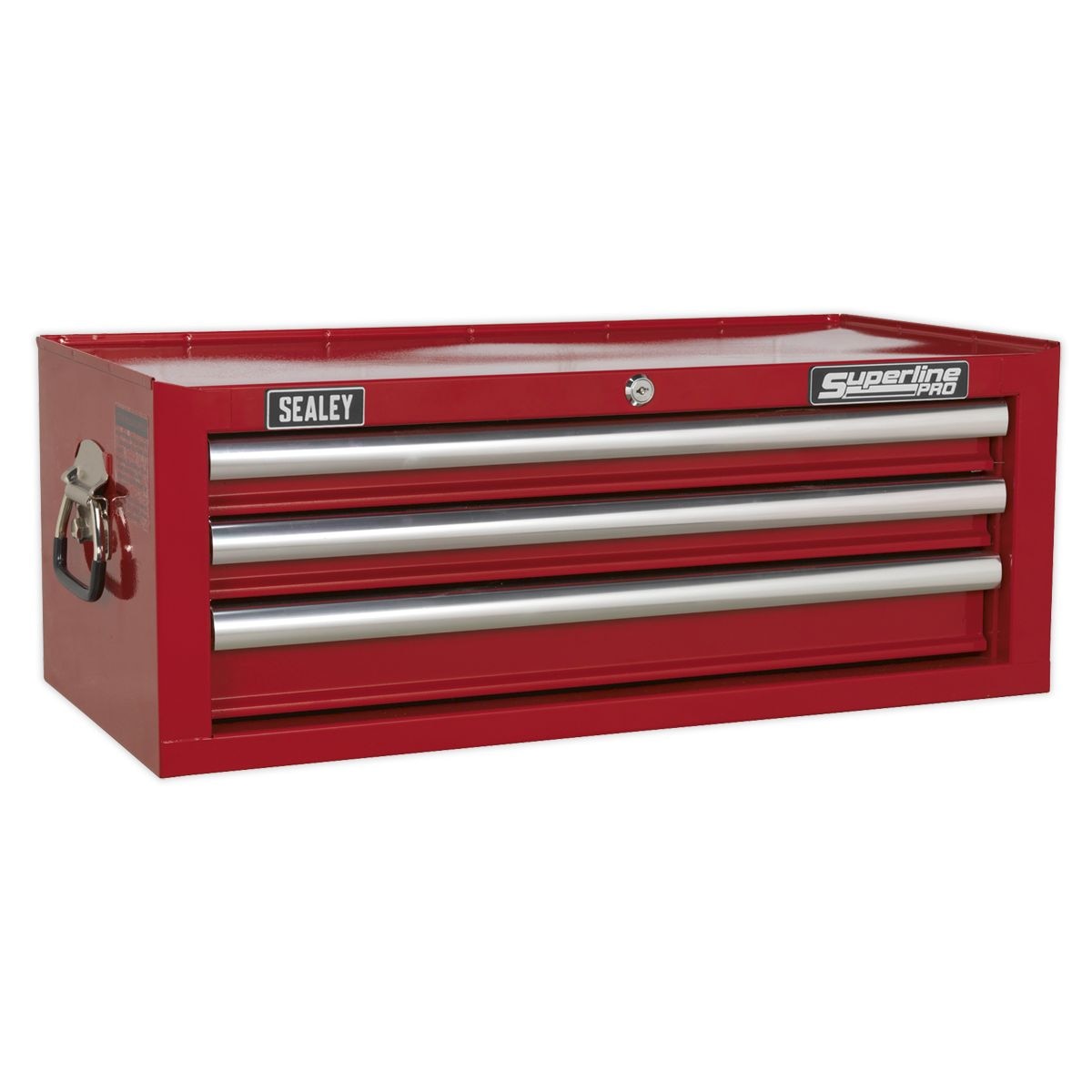 Sealey Superline PRO Mid-Box Tool Chest 3 Drawer - Red - Image 1