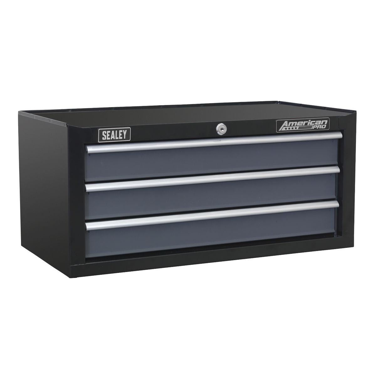 Sealey American PRO Mid-Box Tool Chest 3 Drawer - Black/Grey - Image 1