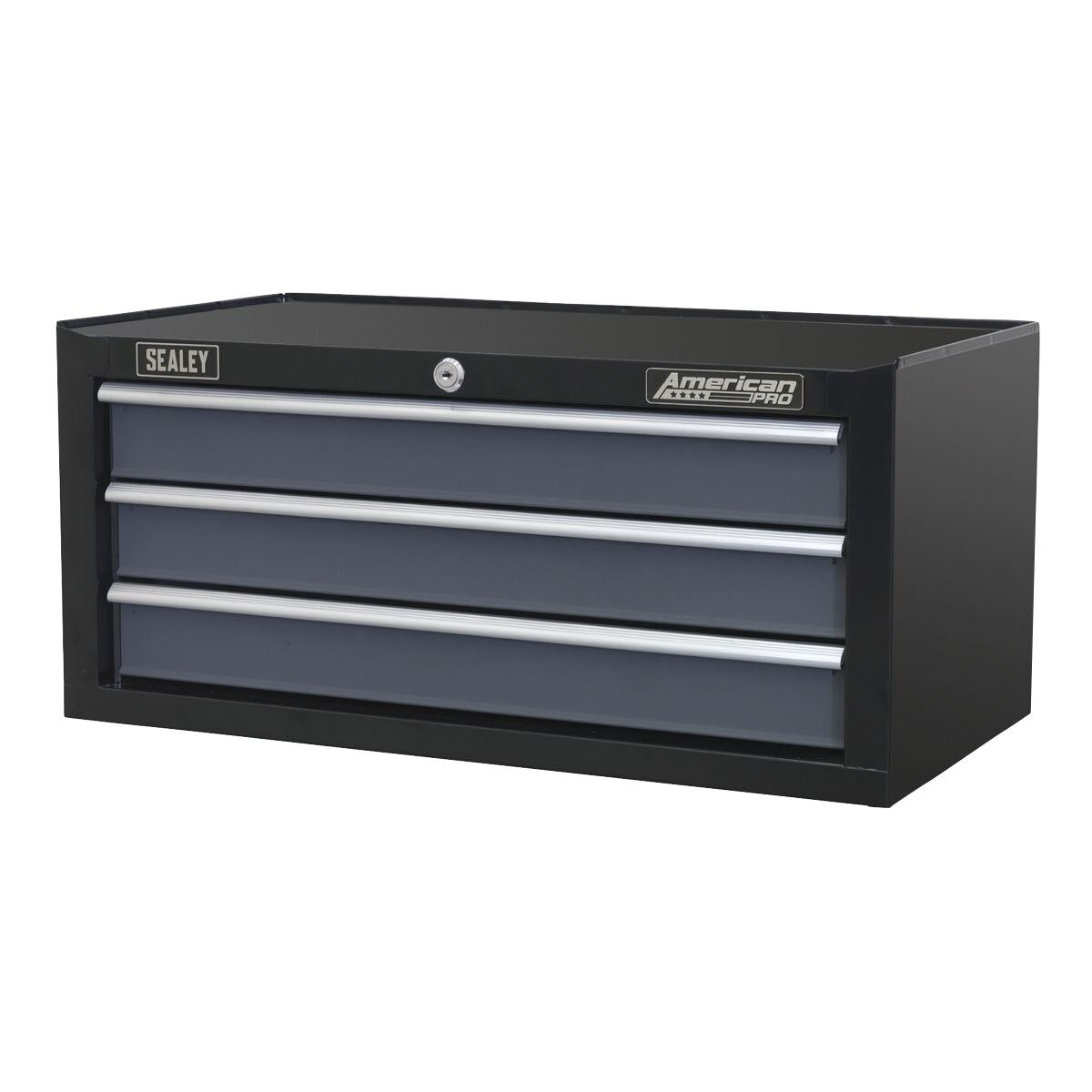 Sealey American PRO Mid-Box Tool Chest 3 Drawer - Black/Grey - Image 4