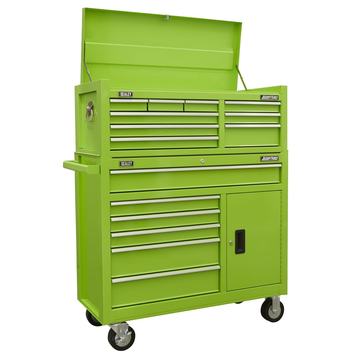 Sealey American PRO Topchest 9 Drawer - Green - Image 8