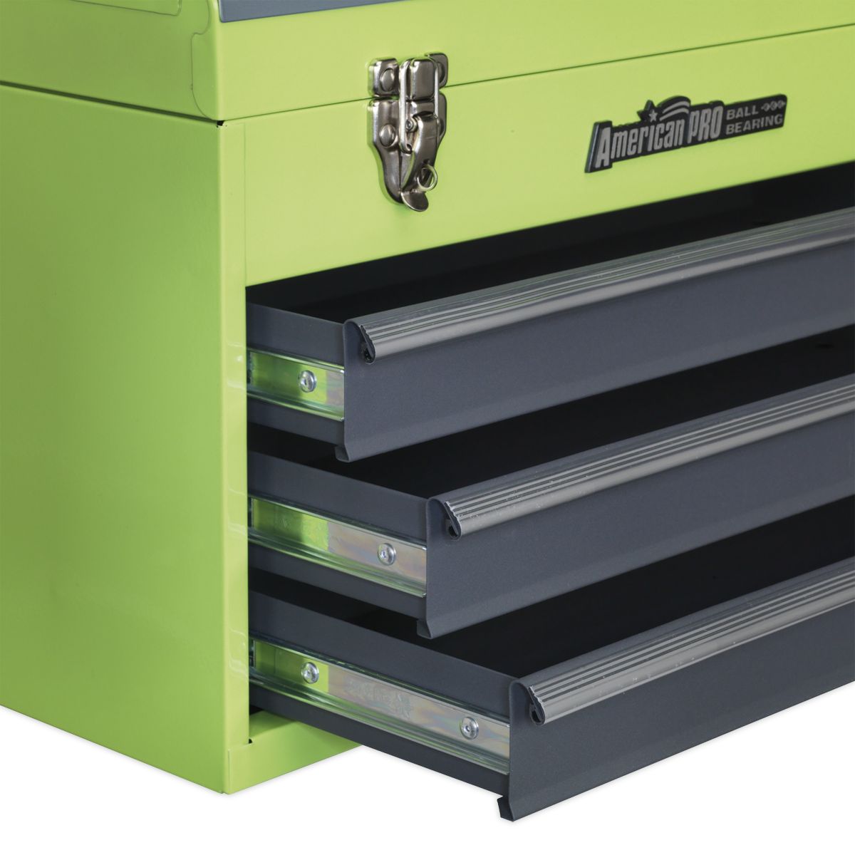 Sealey American PRO Tool Chest 3 Drawer - Green/Grey - Image 7