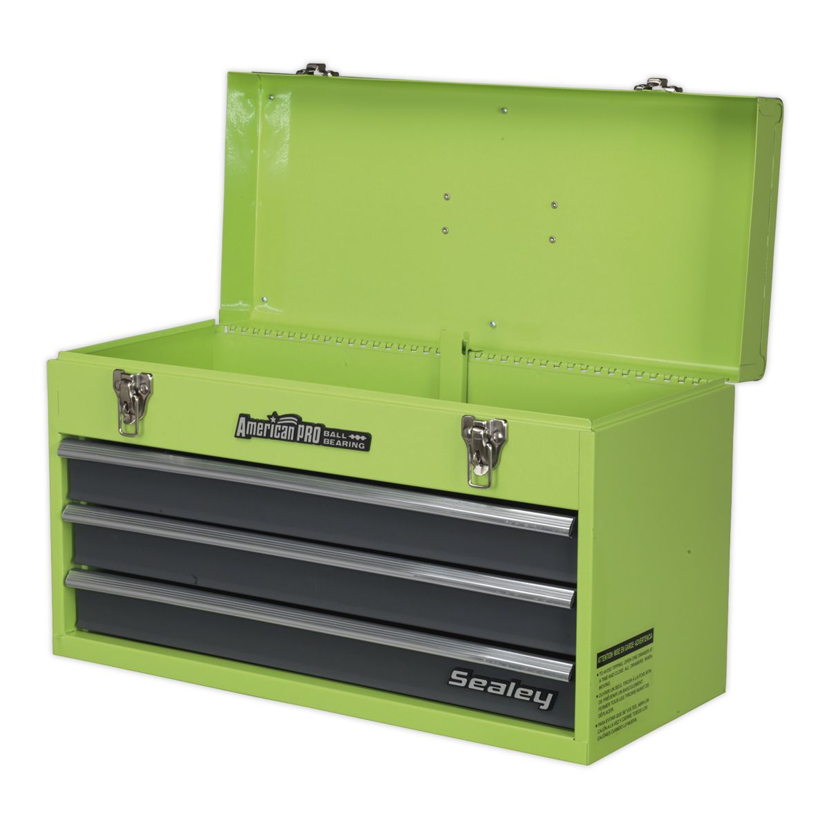 Sealey American PRO Tool Chest 3 Drawer - Green/Grey - Image 10