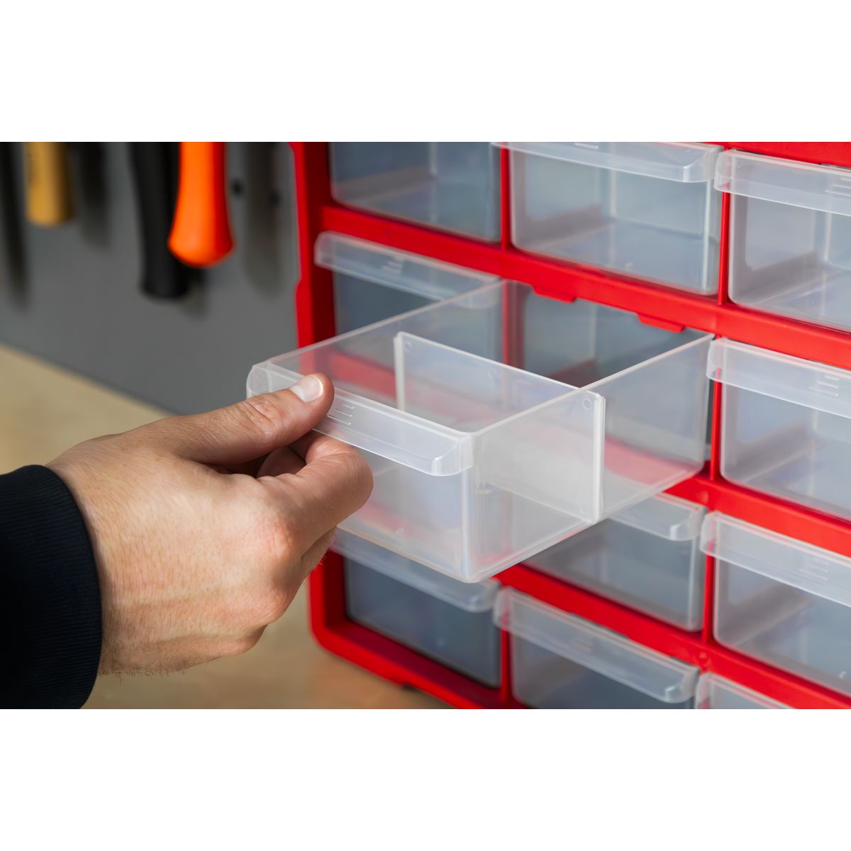 Sealey Cabinet Box 18 Drawer - Red/Black - Image 4