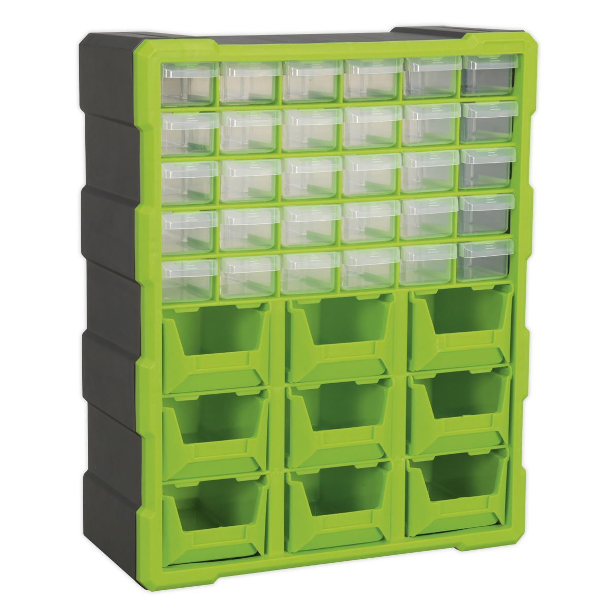 Sealey Cabinet Box 39 Drawer - Green/Black - Image 1