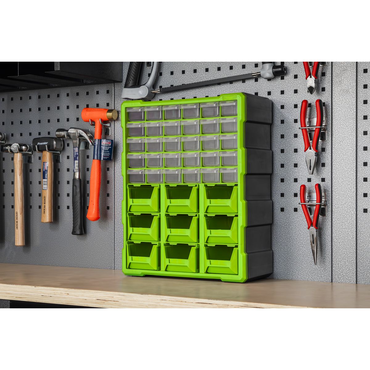 Sealey Cabinet Box 39 Drawer - Green/Black - Image 5