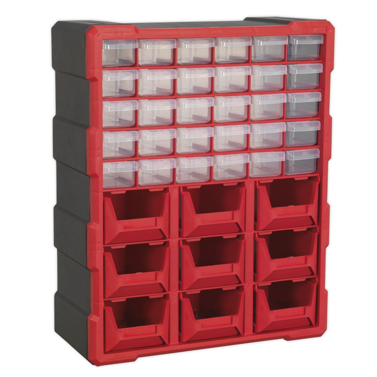 Sealey Cabinet Box 39 Drawer - Red/Black - Image 1