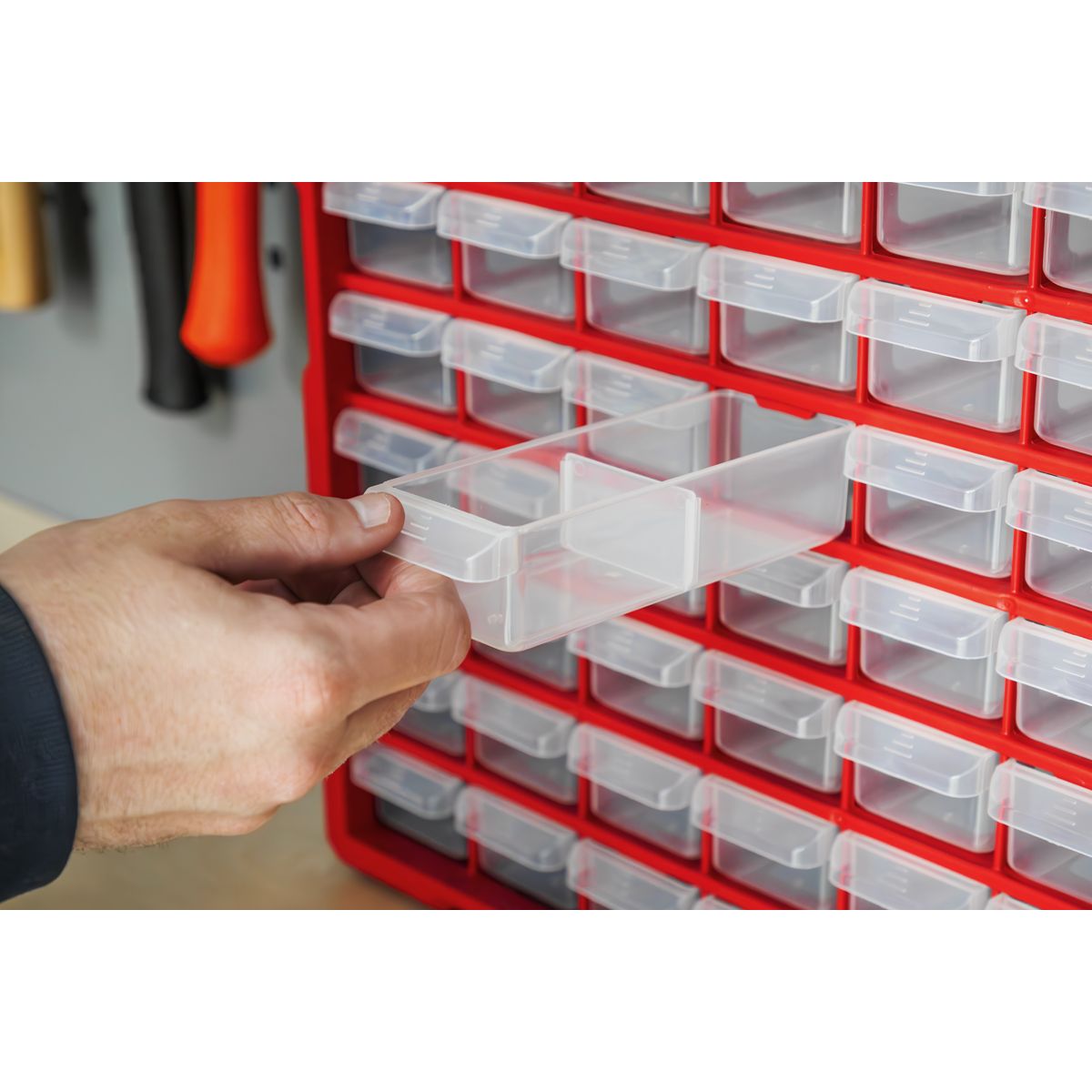 Sealey Cabinet Box 60 Drawer - Red/Black - Image 4