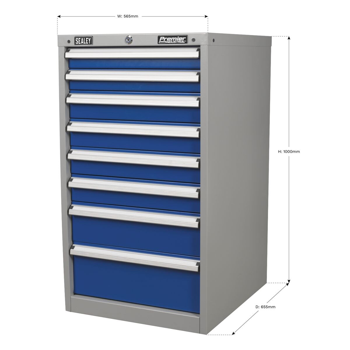 Sealey Premier Industrial Industrial Cabinet 8 Drawer - Image 3