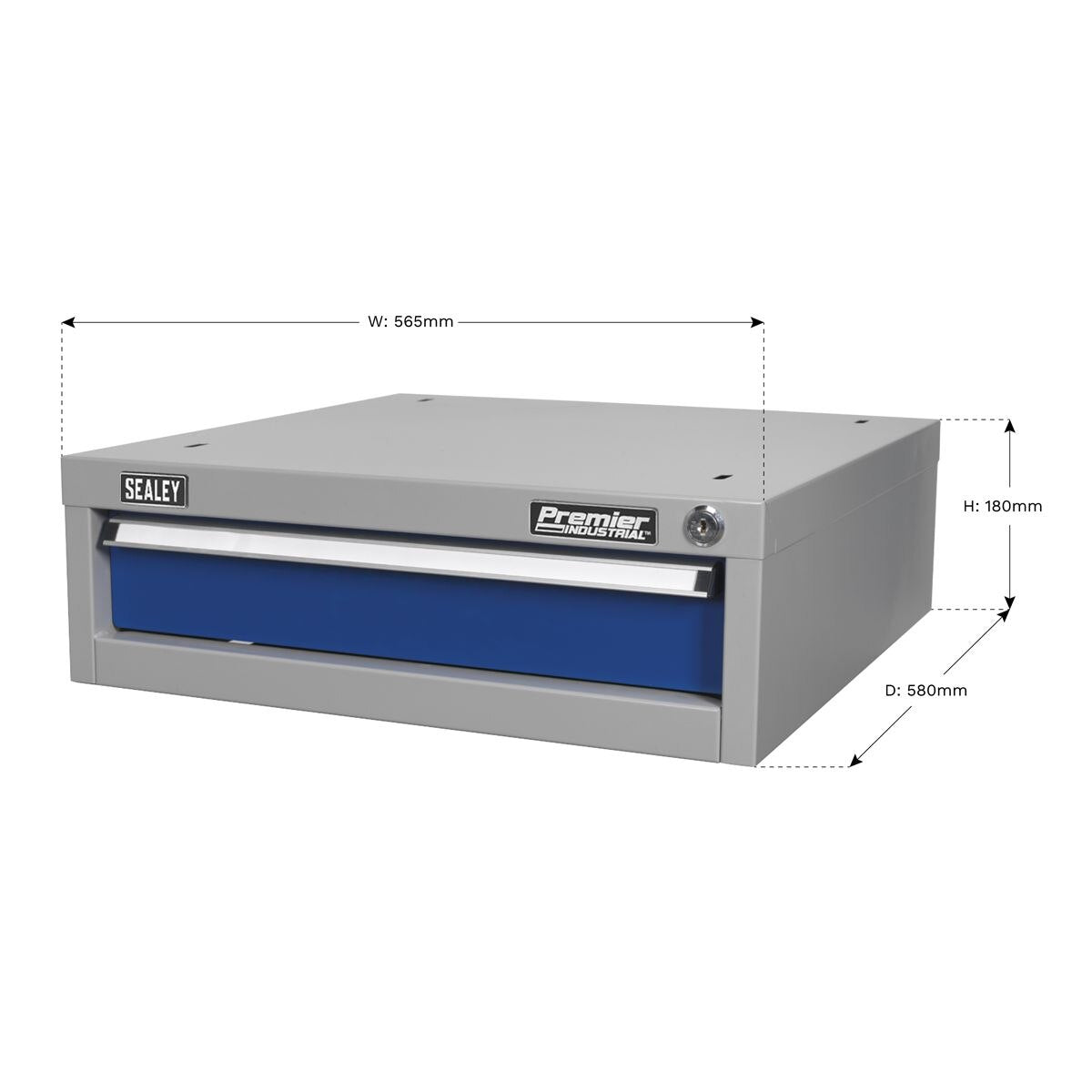 Sealey Premier Industrial Single Drawer Unit for API Series Workbenches - Image 3