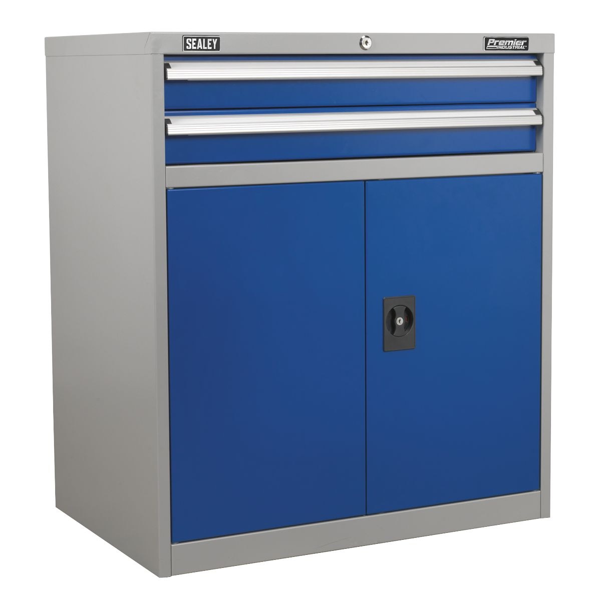 Sealey Premier Industrial Industrial Cabinet with 2 Drawers & 1 Shelf Double Locker - Image 1