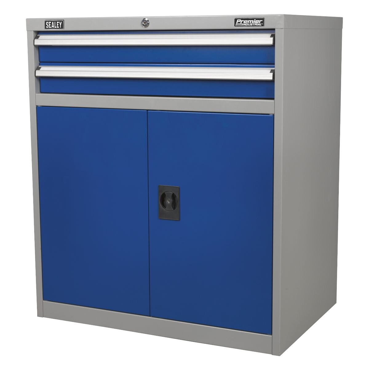 Sealey Premier Industrial Industrial Cabinet with 2 Drawers & 1 Shelf Double Locker - Image 3