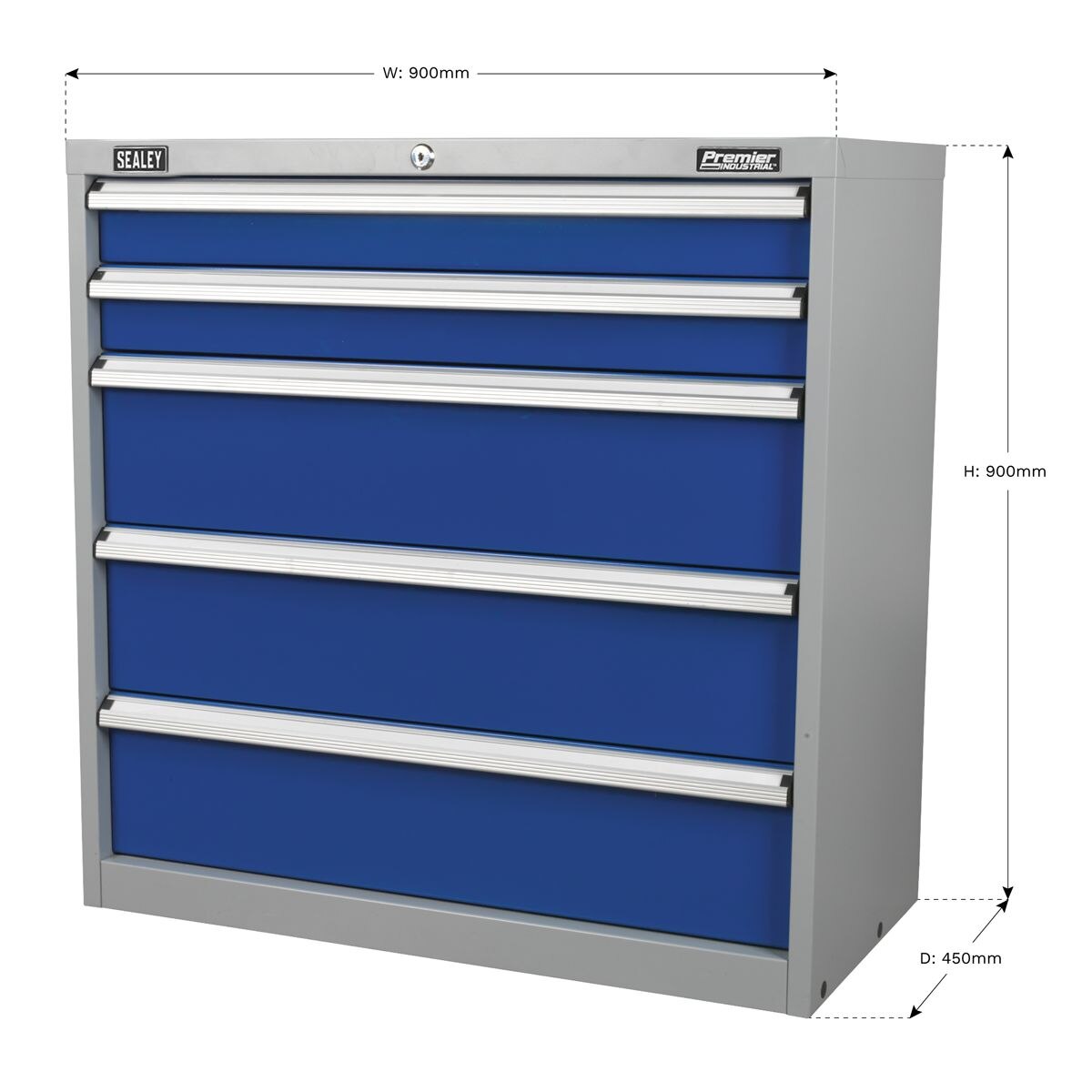 Sealey Premier Industrial Cabinet 5 Drawer - Image 3