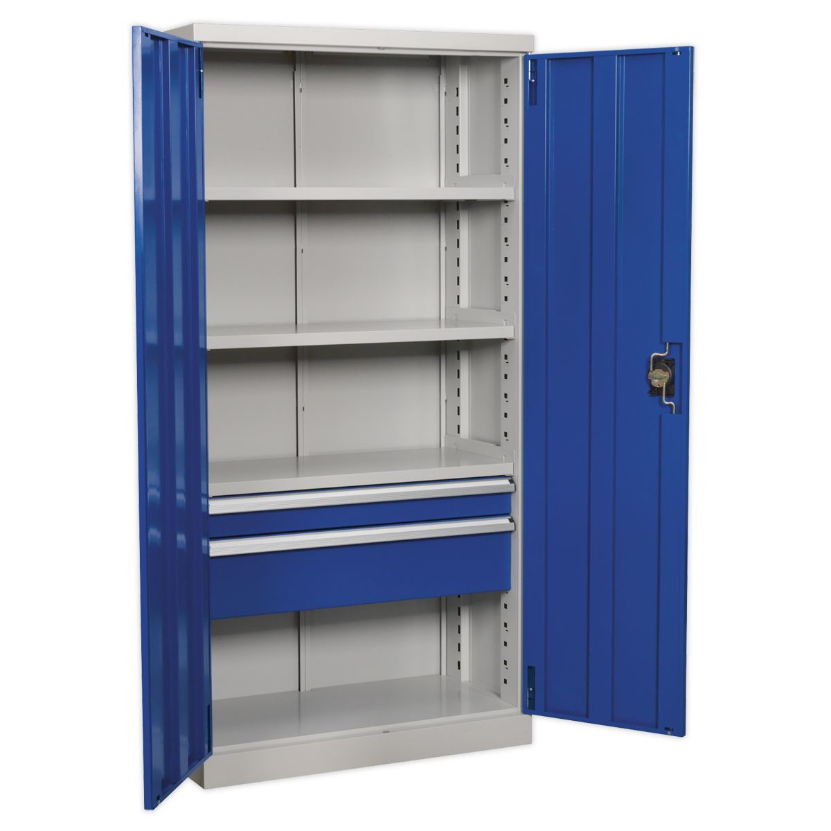 Sealey Premier Industrial Cabinet with 2 Drawers & 3 Shelves 1800mm - Image 1