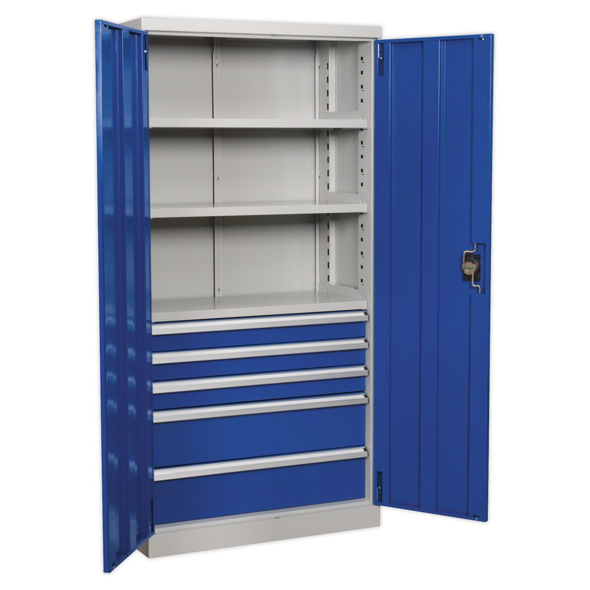 Sealey Premier Industrial Cabinet with 5 Drawers & 3 Shelves 1800mm - Image 1