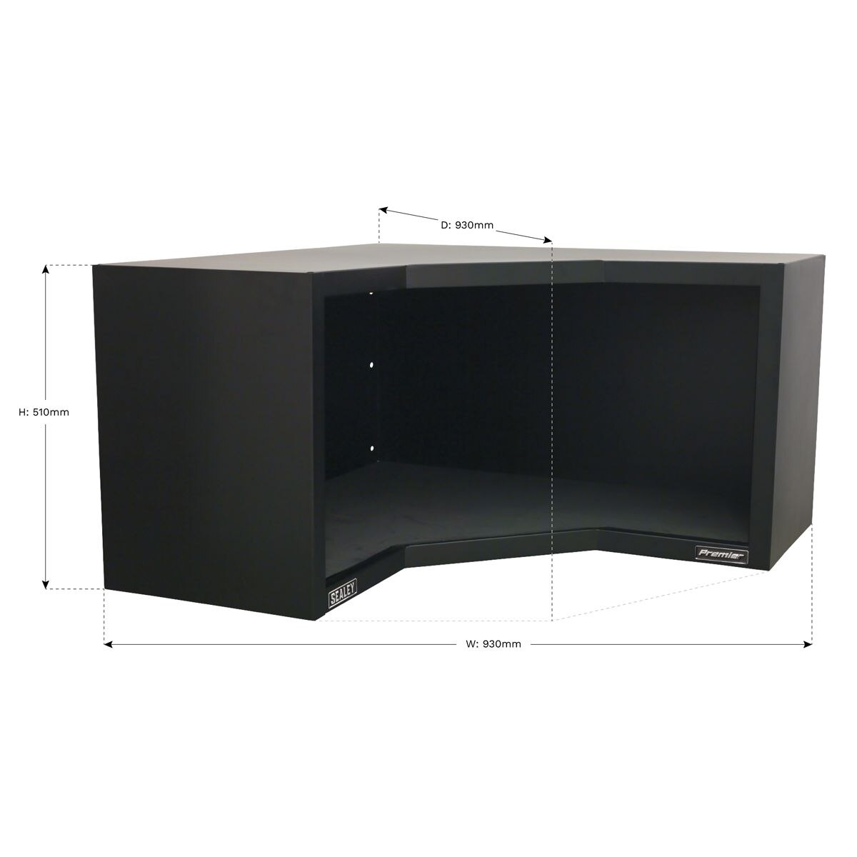 Sealey Premier Heavy-Duty Modular Corner Wall Cabinet 930mm - Image 4