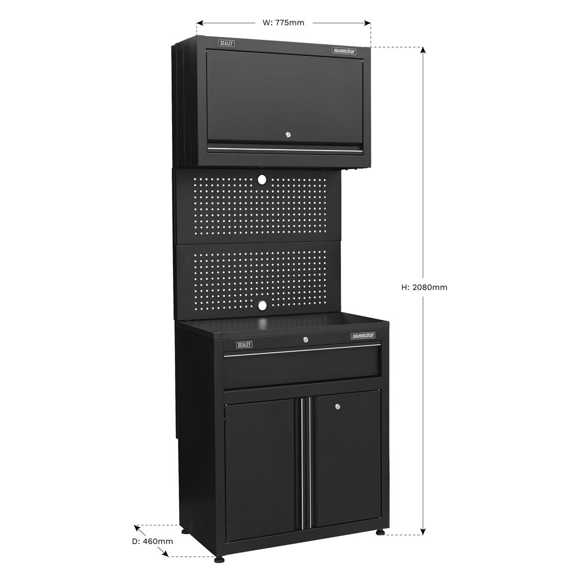 Sealey Superline PRO Rapid-Fit 1 Drawer Cabinet & Wall Cupboard - Image 8