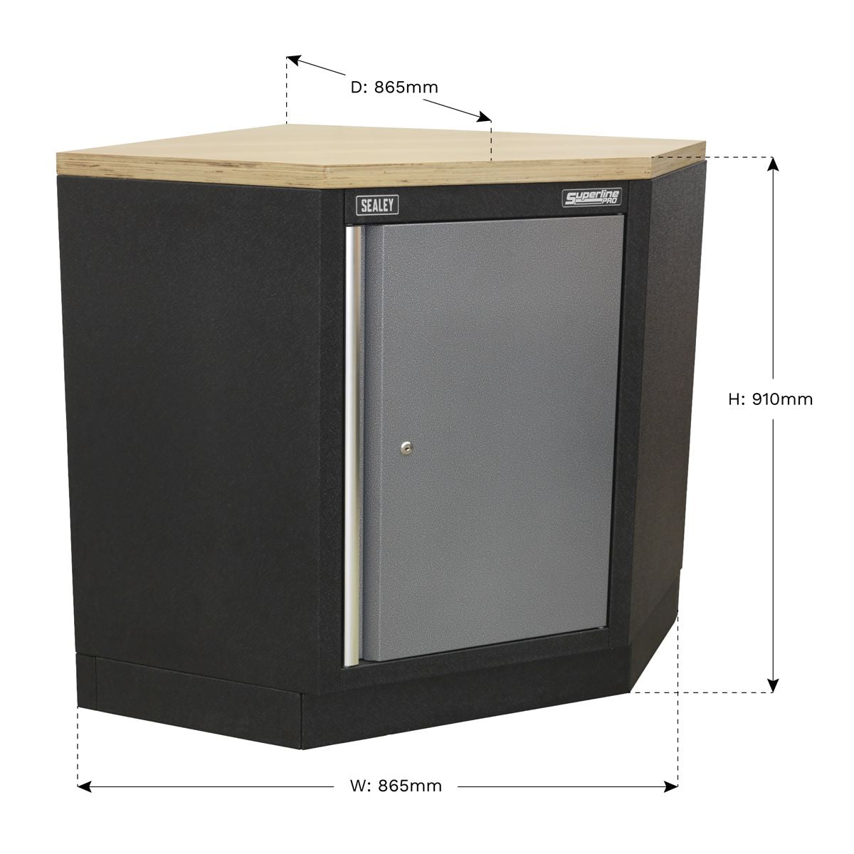 Sealey Superline PRO Modular Corner Floor Cabinet 865mm - Image 5