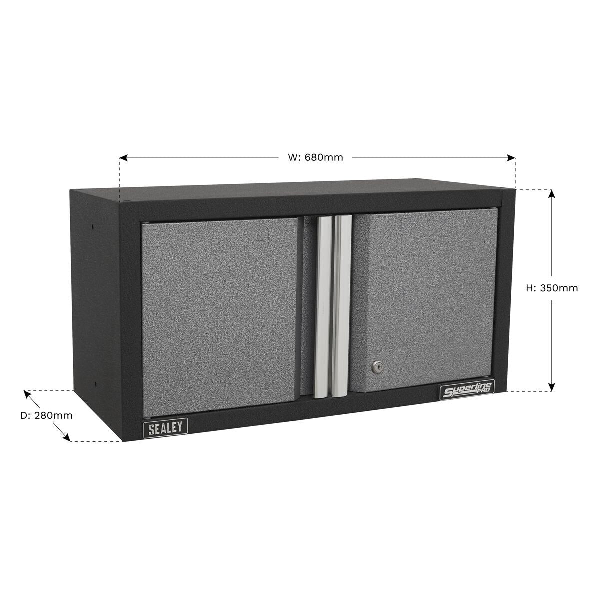 Sealey Superline PRO Modular Wall Cabinet 2 Door 680mm - Image 6