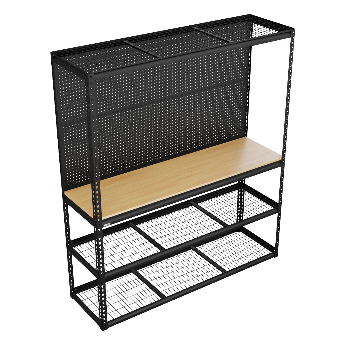 Sealey Heavy-Duty Modular Workbench with Racking & Pegboard 1820mm 300kg Capacity Per Level - Image 2