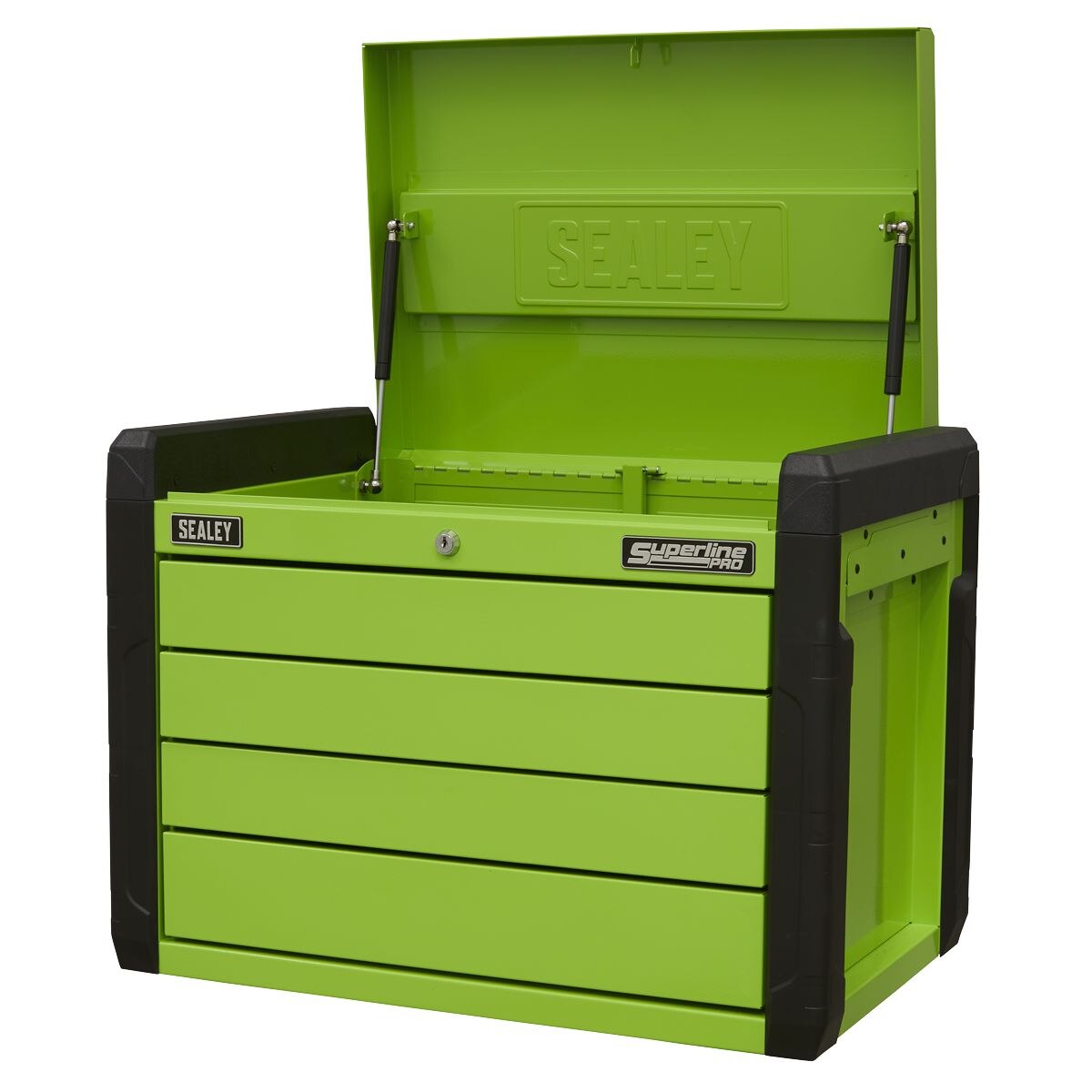 Sealey Superline PRO Push-to-Open Topchest 4 Drawer - Green - Image 9