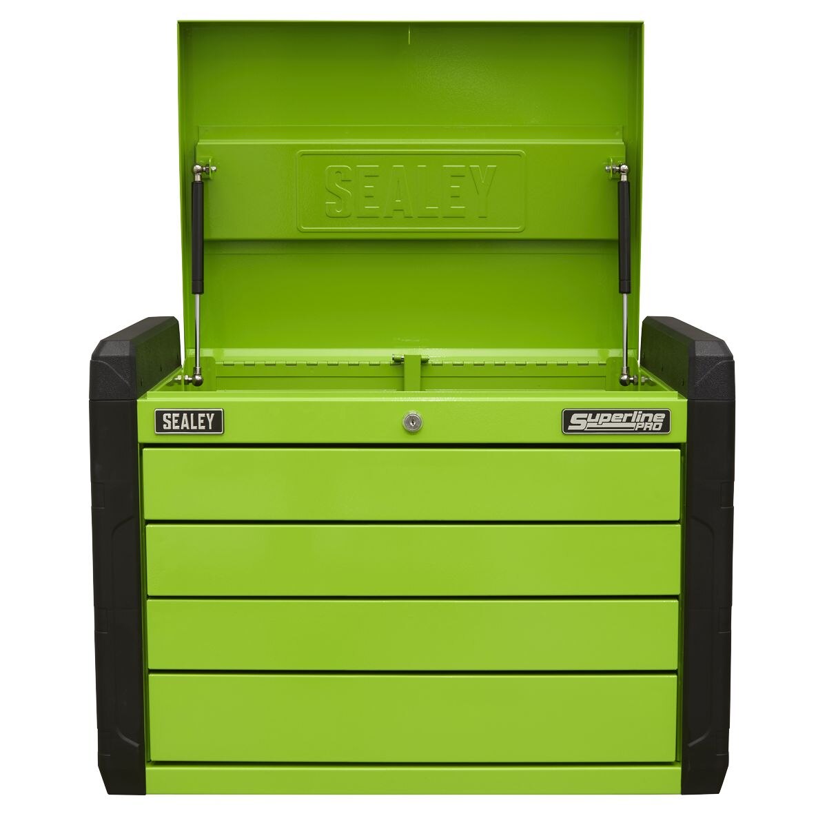 Sealey Superline PRO Push-to-Open Topchest 4 Drawer - Green - Image 10